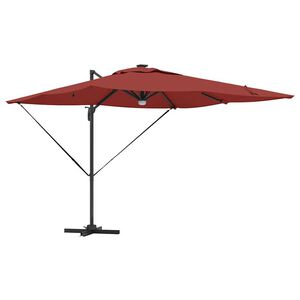 vidaXL Roma Parasol Červená 286 x 285 x 270 cm Hliník a polyester