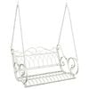 vidaXL Houpac&iacute; lavička Ocel 109 x 75 x 59 cm Antick&aacute; b&iacute;l&aacute;