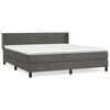 vidaXL Box spring postel s matrac&iacute; tmavě &scaron;ed&aacute; 160x200 cm samet