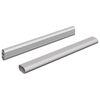 vidaXL Tyč Skř&iacute;ně 2 pcs Stř&iacute;brn&aacute; 764 x 15 x 29 mm Hlin&iacute;kov&aacute; slitina