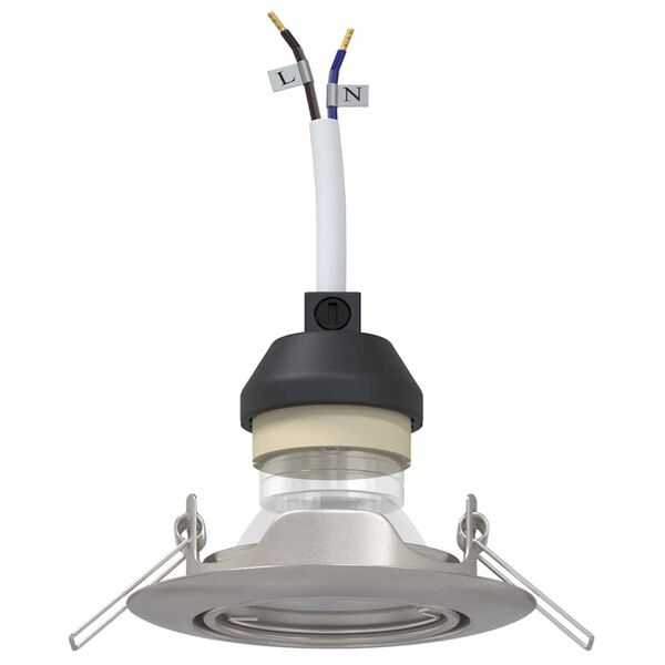 vidaXL Bodov&eacute; světlo 24 pcs Stř&iacute;brn&aacute; 9 x 9 x 2,5 cm kov