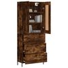 vidaXL Skř&iacute;ň highboard kouřov&yacute; dub 69,5 x 34 x 180 cm kompozitn&iacute; dřevo
