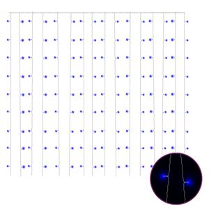 vidaXL Světeln&yacute; z&aacute;věs 3 x 3 m 300 LED diod modr&eacute; světlo 8 funkc&iacute;
