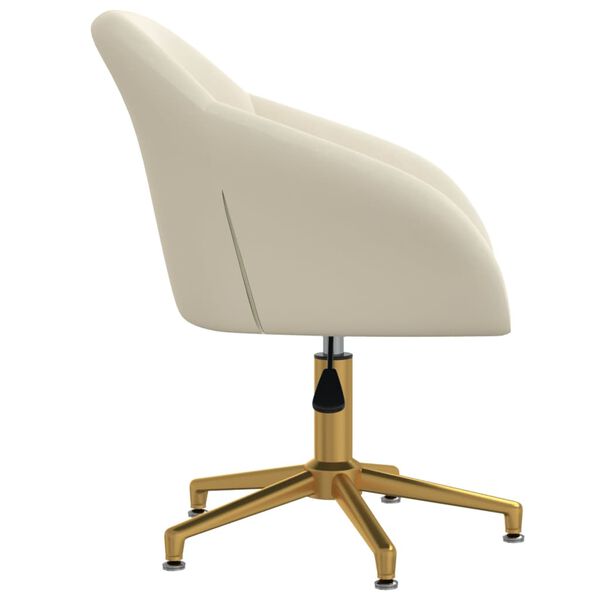 vidaXL Otočn&aacute; j&iacute;deln&iacute; židle kr&eacute;mov&aacute; samet