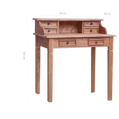 vidaXL Psací stůl se zásuvkami 90x50x101 cm masivní recyklované dřevo