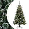 vidaXL Uměl&yacute; v&aacute;nočn&iacute; stromek s baňkami 120 cm 150 LED Tepl&aacute; b&iacute;l&aacute;