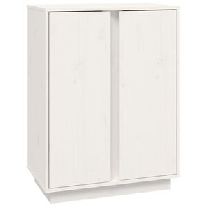 vidaXL Př&iacute;born&iacute;k b&iacute;l&yacute; 60x35x80 cm masivn&iacute; borov&eacute; dřevo