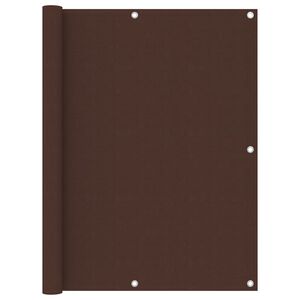 vidaXL Balk&oacute;nov&aacute; z&aacute;stěna hněd&aacute; 120 x 400 cm oxfordsk&aacute; l&aacute;tka