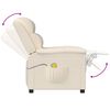 vidaXL Masážní křeslo krémové samet