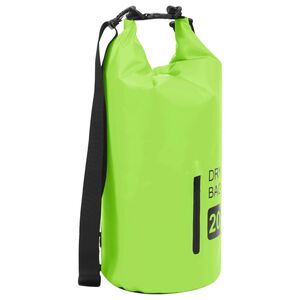 vidaXL Nepromokav&yacute; vak se zipem zelen&yacute; 20 l PVC