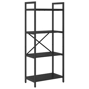 vidaXL Knihovna 4 &uacute;rovn&iacute; 56 x 34 x 133,5 cm Kompozitn&iacute; dřevo Čern&yacute; dub