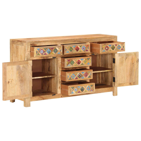 vidaXL Př&iacute;born&iacute;k keramick&eacute; dlaždice 140 x 40 x 80 cm masivn&iacute; mangovn&iacute;k