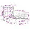 vidaXL Postel s knihovnou bez matrace 90 x 190 cm masivn&iacute; borovice