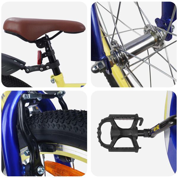 vidaXL Dětsk&eacute; Kolo 18 palců pro 5-7 let Žlut&aacute;