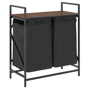 vidaXL Ko&scaron; na pr&aacute;dlo se 2 přihr&aacute;dkami a polic&iacute; hněd&yacute; dub