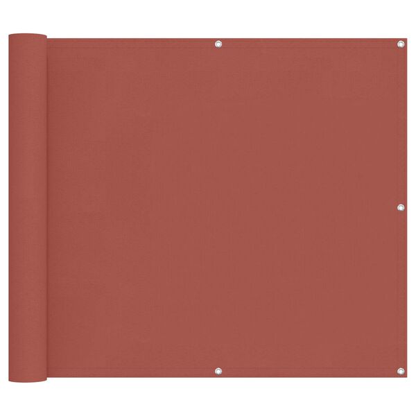 vidaXL Balkonov&aacute; clona Cihlov&aacute; 100 x 800 cm Oxford l&aacute;tka