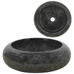 vidaXL Umyvadlo 40 x 12 cm mramor čern&eacute;