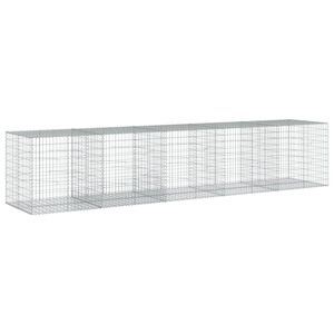 vidaXL Gabionov&yacute; ko&scaron; s v&iacute;kem 500 x 100 x 100 cm pozinkovan&eacute; železo
