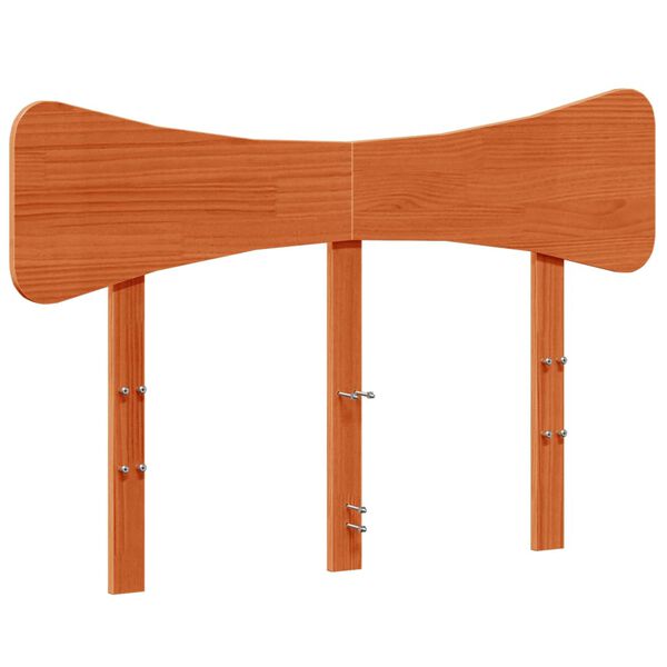 vidaXL Čelo postele voskově hněd&eacute; 135 cm masivn&iacute; borov&eacute; dřevo