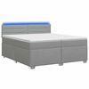 vidaXL Box spring postel s matrac&iacute; a LED Světle &scaron;ed&aacute; 200 x 200 cm