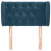 vidaXL Čelo postele typu u&scaron;&aacute;k tmavě modr&eacute; 83x23x78/88 cm samet