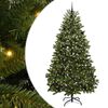 vidaXL Uměl&yacute; v&aacute;nočn&iacute; stromeček 240 cm 300 LED Tepl&aacute; b&iacute;l&aacute; PVC a ocel