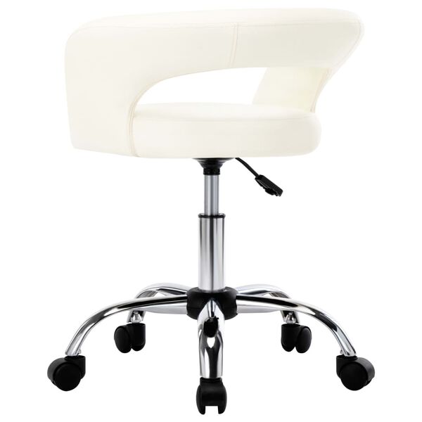 vidaXL J&iacute;deln&iacute; židle 2 ks b&iacute;l&eacute; uměl&aacute; kůže