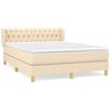 vidaXL Box spring postel s matrac&iacute; kr&eacute;mov&aacute; 140x200 cm textil