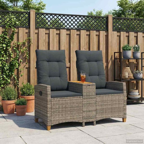 vidaXL Skl&aacute;dac&iacute; lavice se stolem &Scaron;ed&aacute; a tmavě &scaron;ed&aacute; 126 x 65 x 112 cm