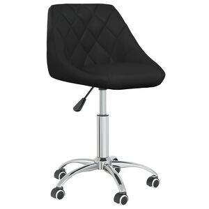 vidaXL Otočn&aacute; kancel&aacute;řsk&aacute; židle čern&aacute; uměl&aacute; kůže