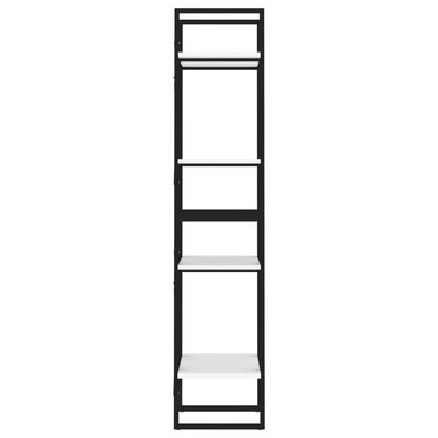 vidaXL Knihovna se 4 policemi bílá 40 x 30 x 140 cm dřevotříska