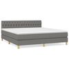 vidaXL Box spring postel s matrac&iacute; tmavě &scaron;ed&aacute; 180x200 cm textil