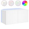 vidaXL N&aacute;stěnn&aacute; TV skř&iacute;ňka s LED osvětlen&iacute;m b&iacute;l&aacute; 80 x 35 x 41 cm