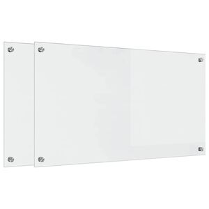 vidaXL Kuchyňská zástěna 2 pcs Transparentní 90 x 50 cm tvrzené sklo