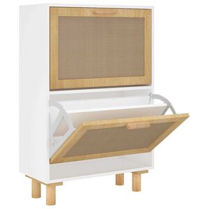 vidaXL Botn&iacute;k b&iacute;l&yacute; 52 x 25 x 80 cm kompozitn&iacute; dřevo a př&iacute;rodn&iacute; ratan