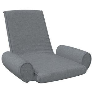 vidaXL Skl&aacute;dac&iacute; leno&scaron;ka na podlahu světle &scaron;ed&aacute; textil