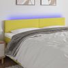 vidaXL Čelo postele s LED zelen&eacute; 200x5x78/88 cm textil