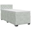 vidaXL Postel boxspring s matrac&iacute; s čelo Světle &scaron;ed&aacute; 90 x 190 cm Samet