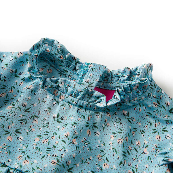 Dětské šaty s dlouhým rukávem modré 92