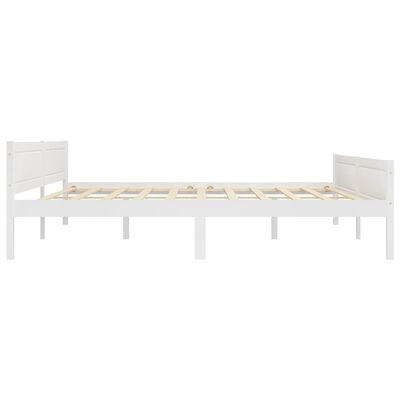 vidaXL Rám postele masivní borové dřevo bílý 200 x 200 cm