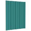vidaXL Stře&scaron;n&iacute; panel 12 ks Zelen&aacute; 60 x 45 cm Pozinkovan&aacute; ocel