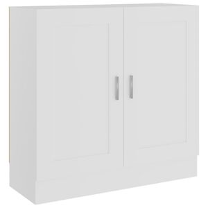 vidaXL Knihovna b&iacute;l&aacute; 82,5 x 30,5 x 80 cm kompozitn&iacute; dřevo