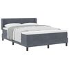 vidaXL Postel s boxspringem s čelo Tmavě &scaron;ed&aacute; 200 x 160 cm samet