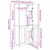 vidaXL Vysok&yacute; bufet Artisanov&yacute; dub 69,5 x 34 x 180 cm