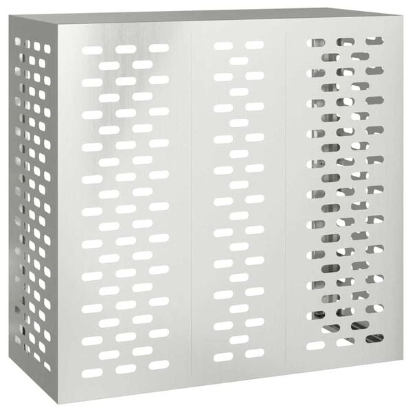 vidaXL Ochrana klimatizace Stř&iacute;brn&aacute; 110 x 50 x 105 cm Pozinkovan&aacute; ocel