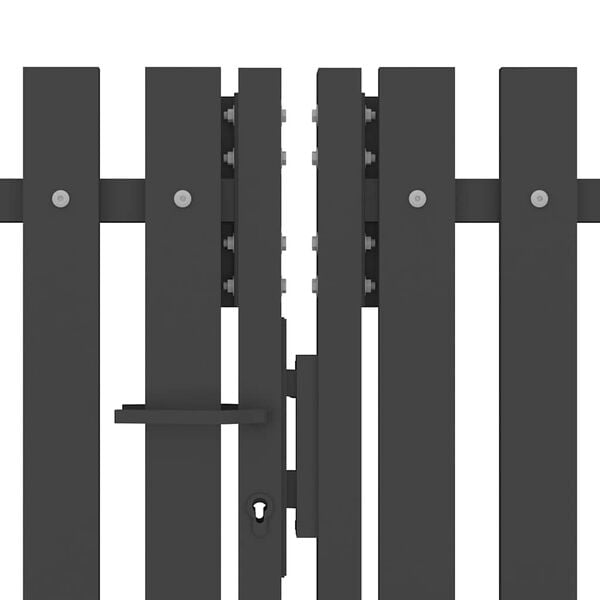 vidaXL Zahradn&iacute; plotov&aacute; branka ocelov&aacute; 400 x 175 cm antracitov&aacute;