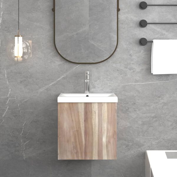 vidaXL N&aacute;stěnn&aacute; koupelnov&aacute; skř&iacute;ňka 41 x 38 x 40 cm masivn&iacute; teak