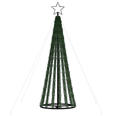 vidaXL Vánoční stromek kužel 275 barevných LED diod 180 cm