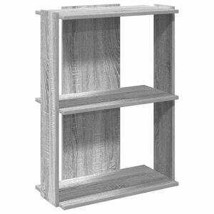 vidaXL Knihovna se 3 policemi &scaron;ed&aacute; sonoma 60x30x80 cm kompozit