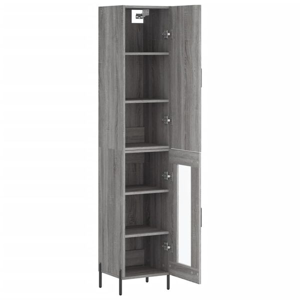 vidaXL Skř&iacute;ň highboard &scaron;ed&aacute; sonoma 34,5 x 34 x 180 cm kompozitn&iacute; dřevo